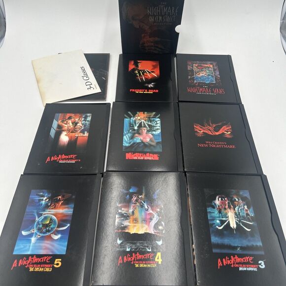 The Nightmare on Elm Street Collection 8-DVD Set 1999 Book, 3D Glasses Freddy - Picture 4 of 8